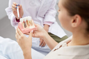 patient holding model of dental implant